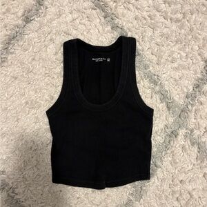 Abercrombie & Fitch Black Ribbed Tank Top
